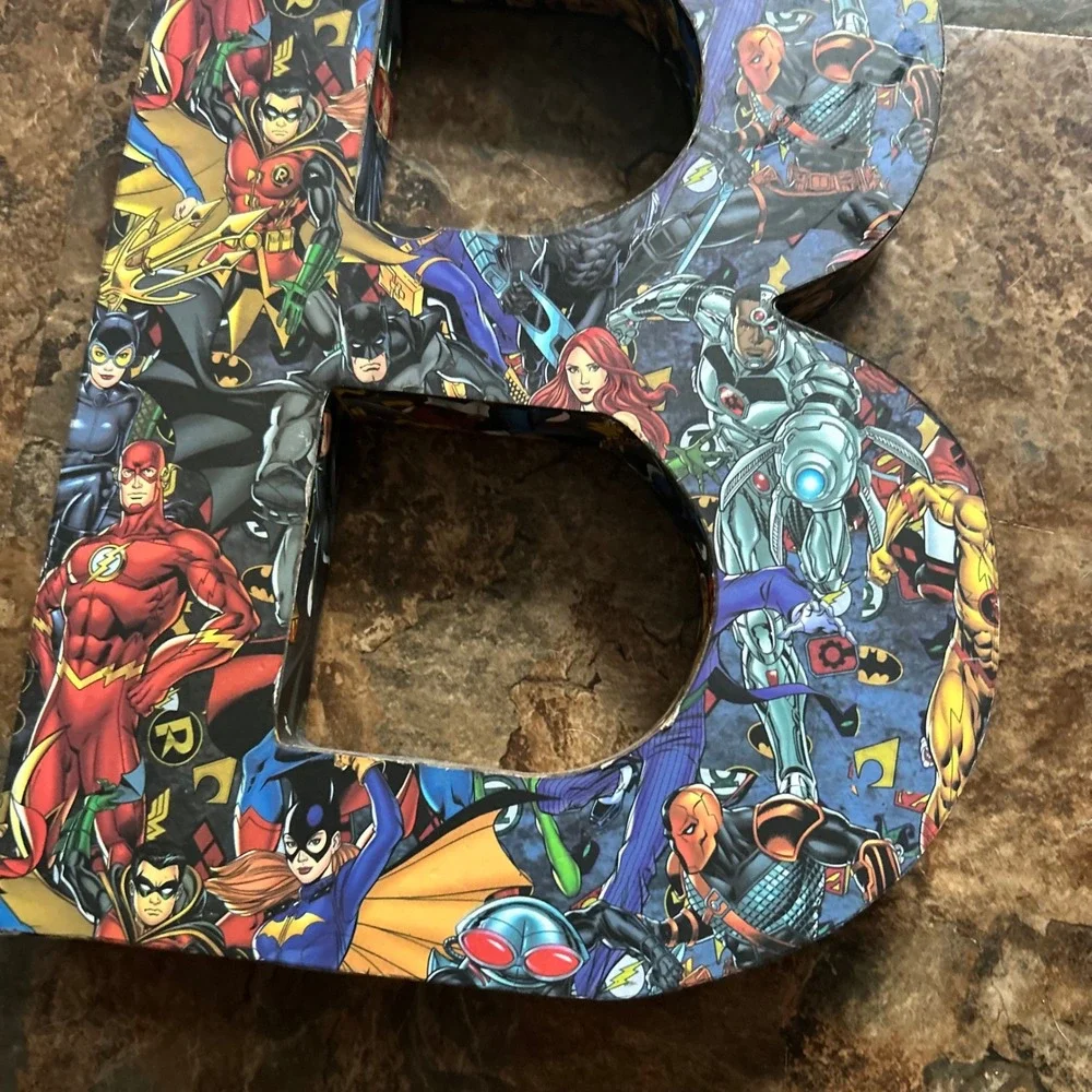 POP Creations DC Comics Justice League Letter B Wall Decor 8 X 10 in